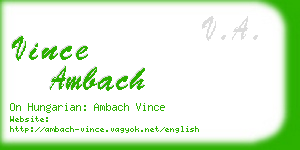 vince ambach business card